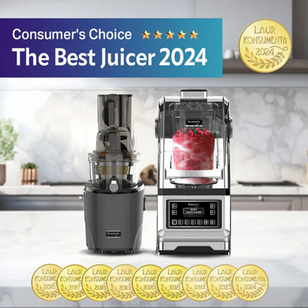 Kuvings memenangkan Consumer's Choice Award secara terus menerus selama 9 tahun